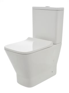 Чаша напольного унитаза AQUAme AQM1005 с крышкой-сиденьем белый глянцевый